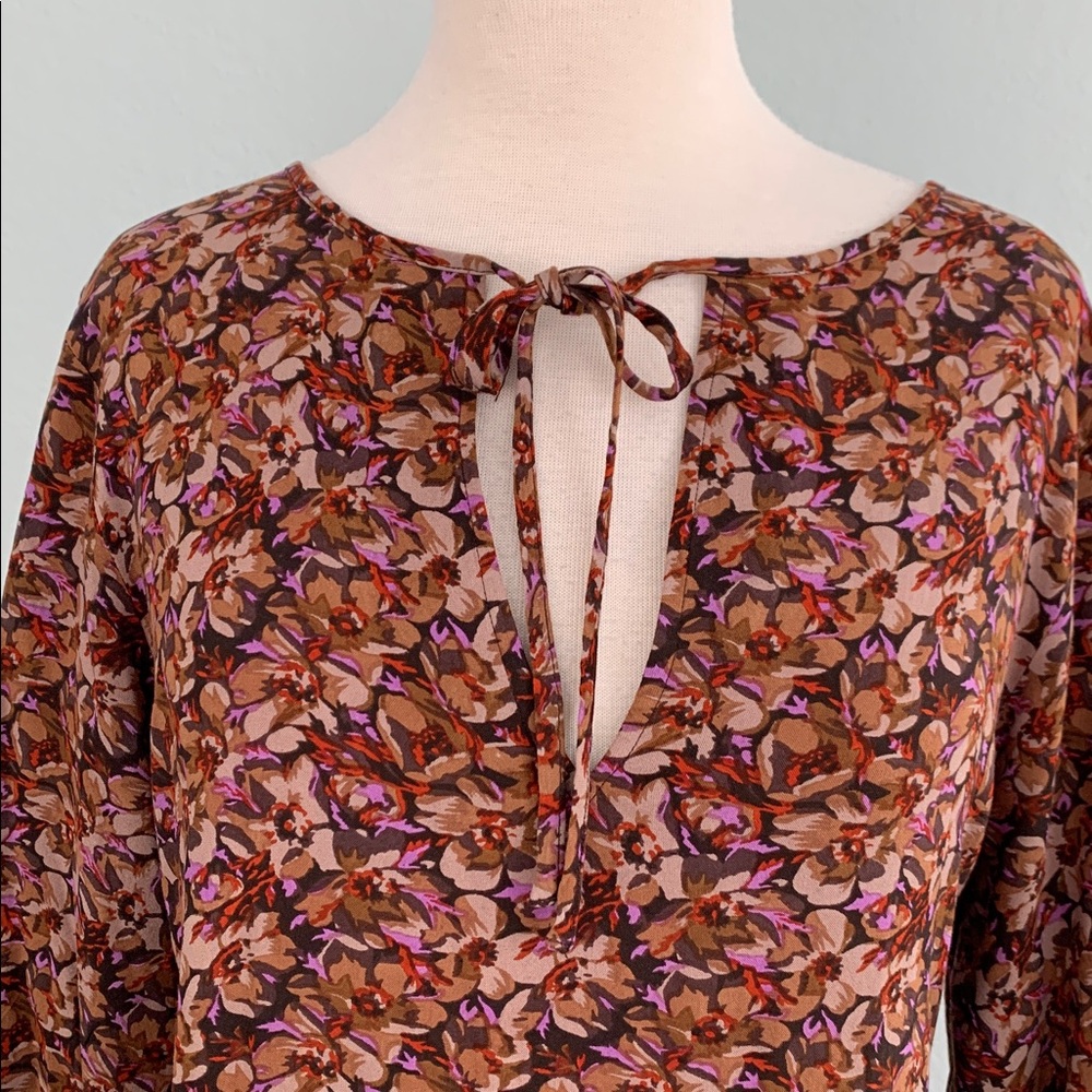 Natural Life Sage Tiered Floral Maxi Dress L/XL - Picture 5 of 14
